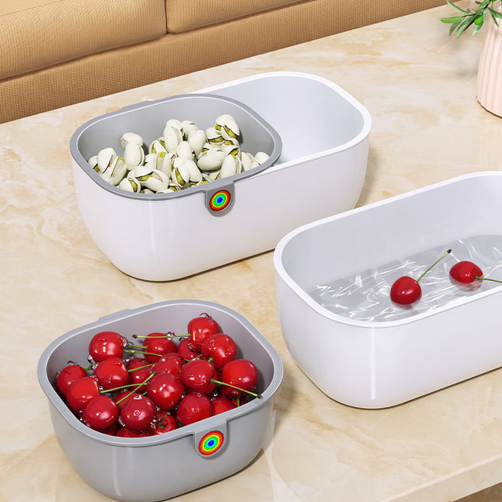 Praktische Snackschüssel | 2-stufiges Design für sauberes Snacken | Karnz