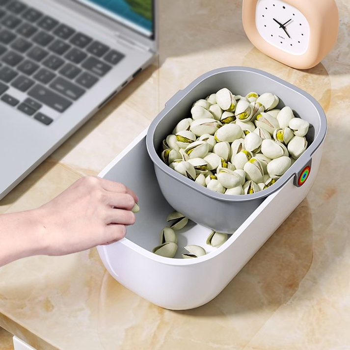 Praktische Snackschüssel | 2-stufiges Design für sauberes Snacken | Karnz