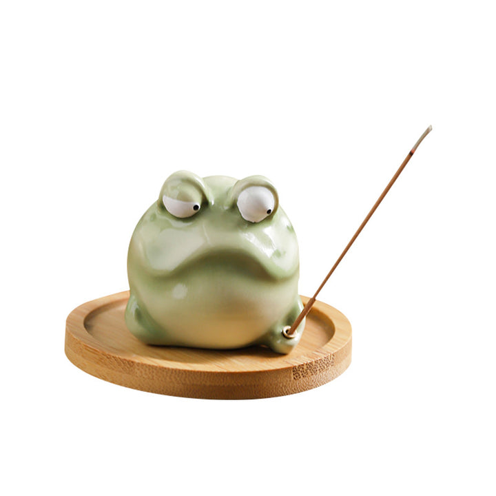 Frosch-Räucherstäbchenhalter aus Harz