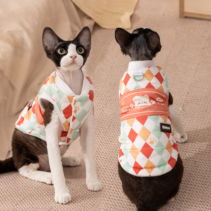 Wattiertes Westen-Kleidchen für Katzen und kleine Hunde