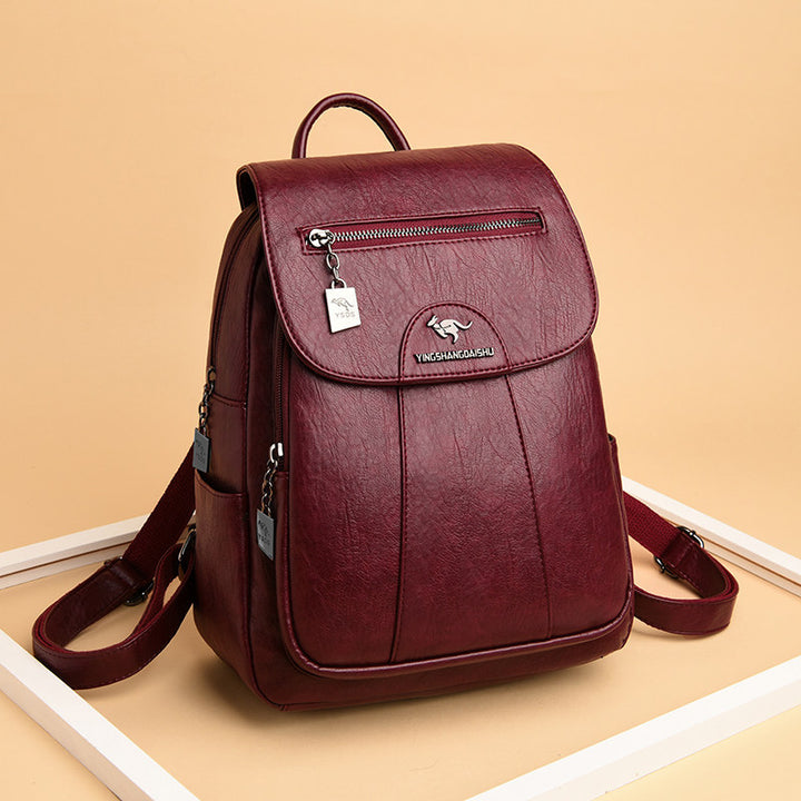 Damen-Rucksack, PU-Leder, Vintage-Stil