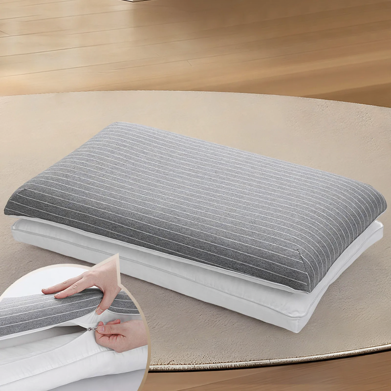 Ergonomisches Nackenstützkissen aus Baumwolle und Memory-Foam