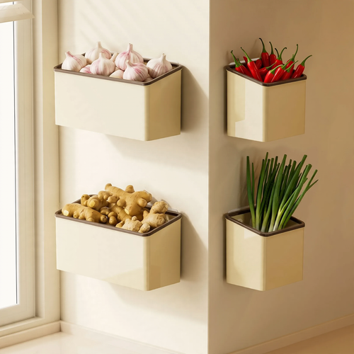 Wandmontierte Aufbewahrungsbox, PET, Selbstklebend