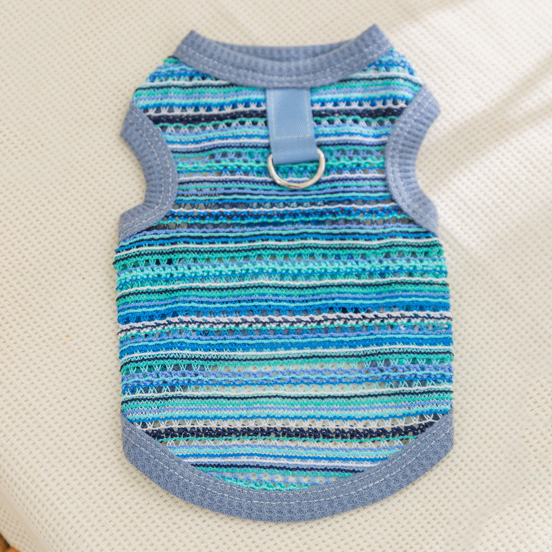 Durchbrochenes Stricktop für kleine Hunde, Sommer