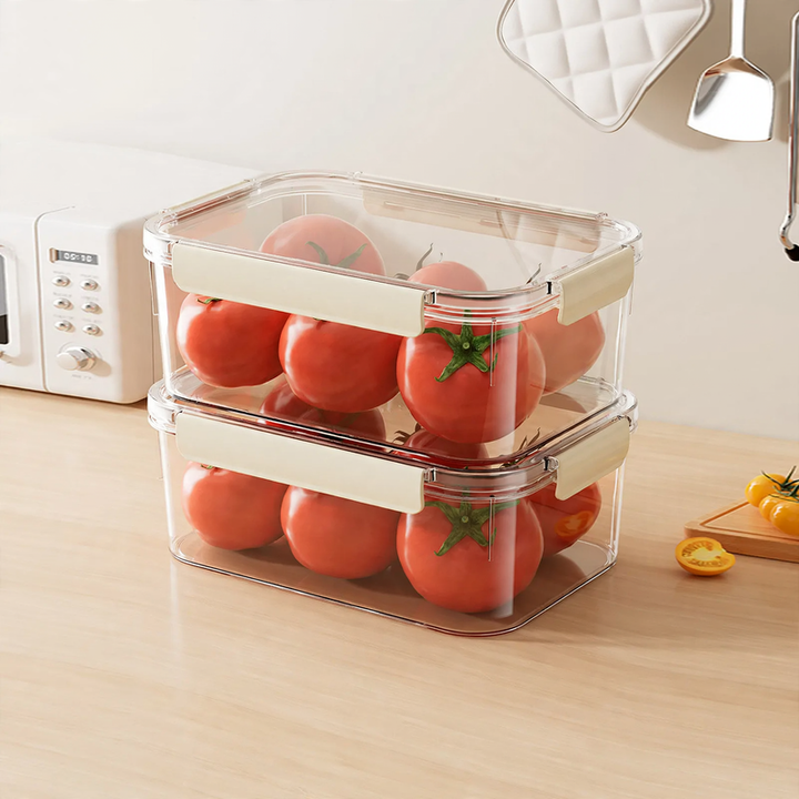 Transparente Frischhaltebox mit dichtem Deckel