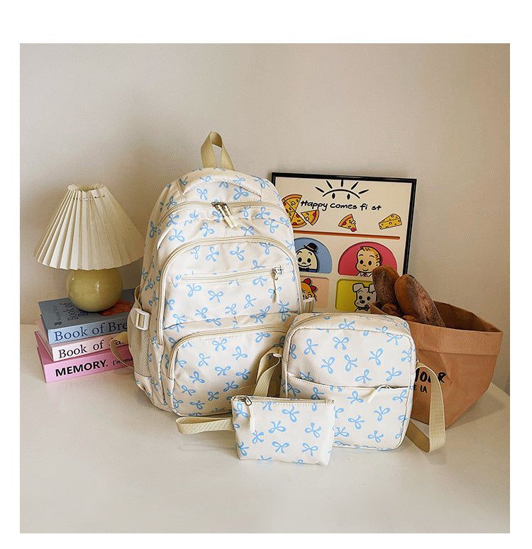 Drei-teiliges Rucksack-Set aus Nylon, groß und vielseitig