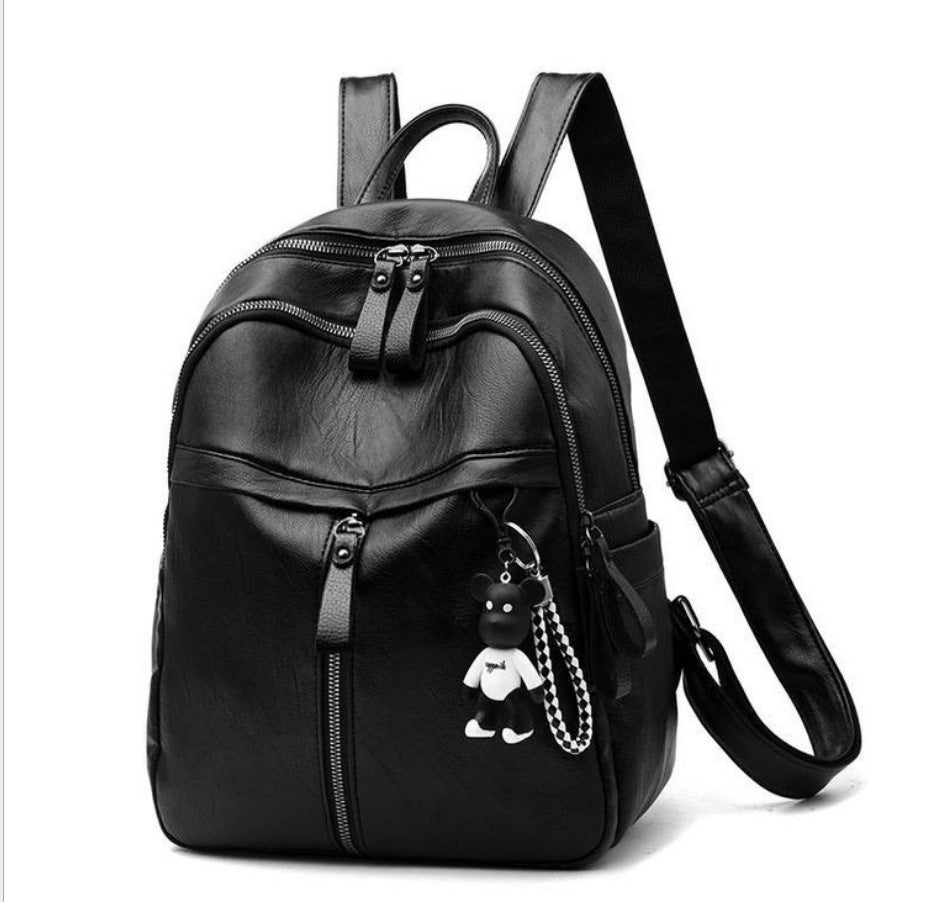 Doppelschulter-Rucksack mit weichem Kunstleder-Look