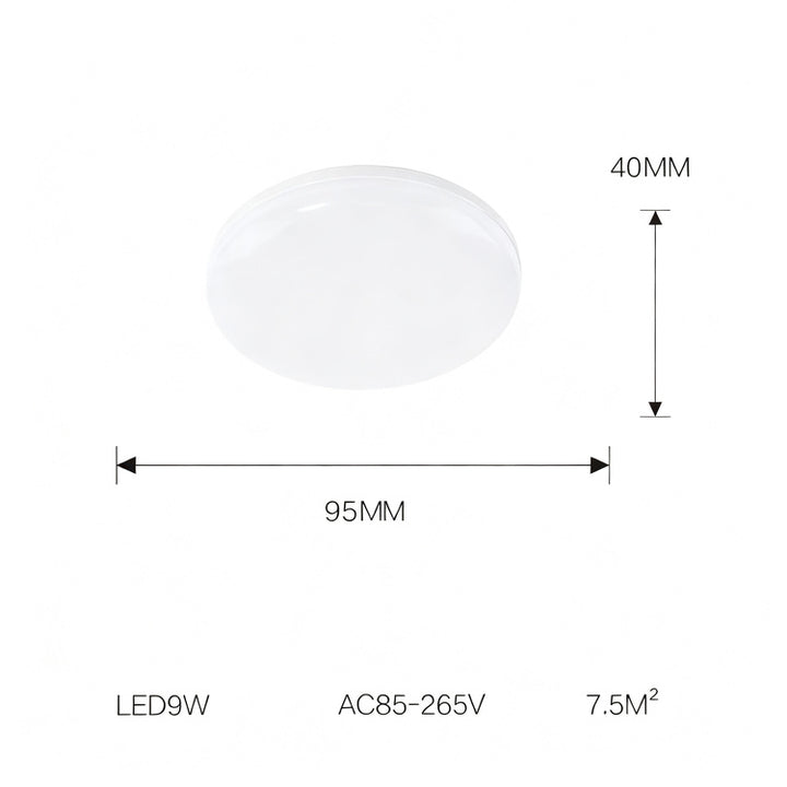 LED-Deckenleuchte rund, modern, für Nassräume