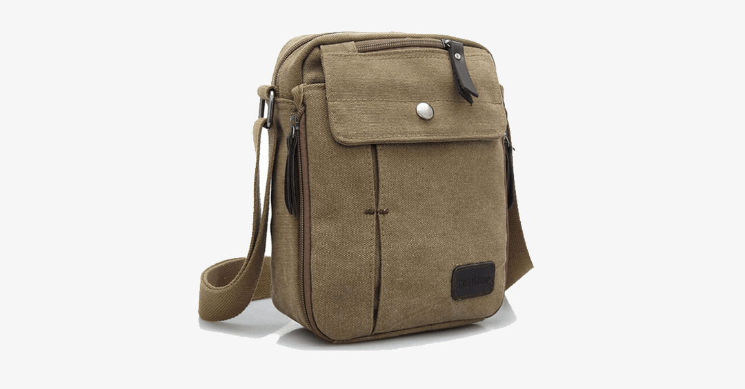 Stilvolle Herren-Schultertasche aus Canvas