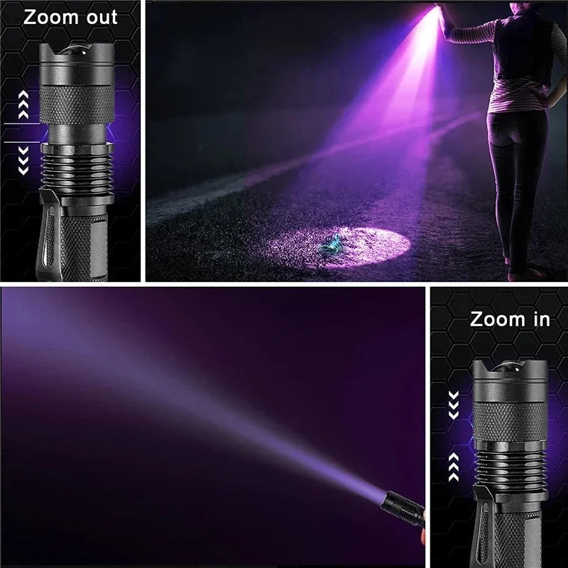LED-UV-Taschenlampe – Ultraviolette Inspektionslampe zur Erkennung von Haustierurin und -flecken