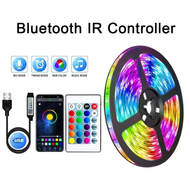 USB LED STRIPE MIT FARBWECHSEL - RGB LICHT FÜR RAUMDEKORATION & TV-HINTERGRUNDBELEUCHTUNG | Karnz