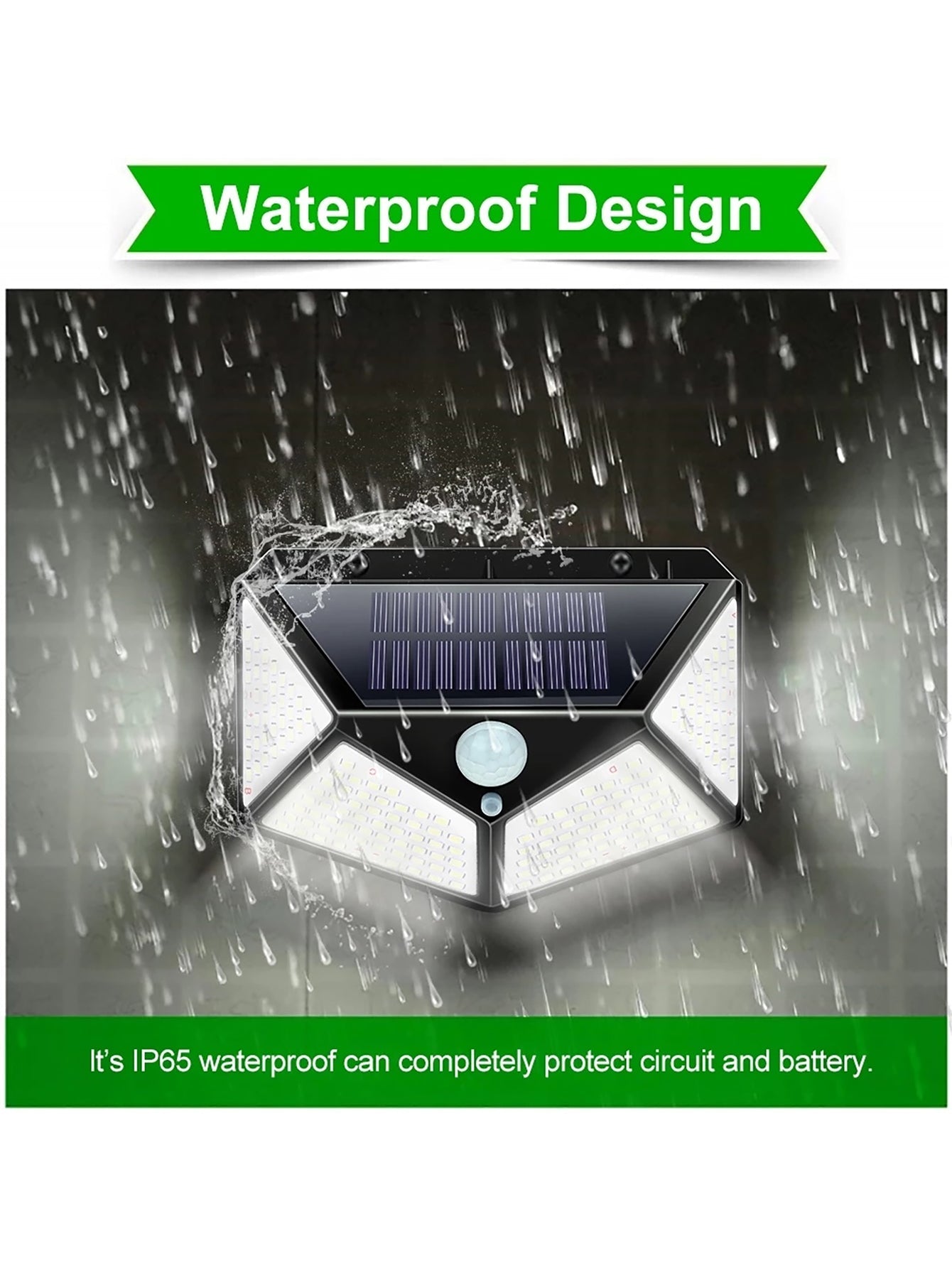 MULTIFUNKTIONALE SOLARLAMPE - WASSERFESTE LED-GARTENLAMPE MIT BEWEGUNGSMELDER | Karnz