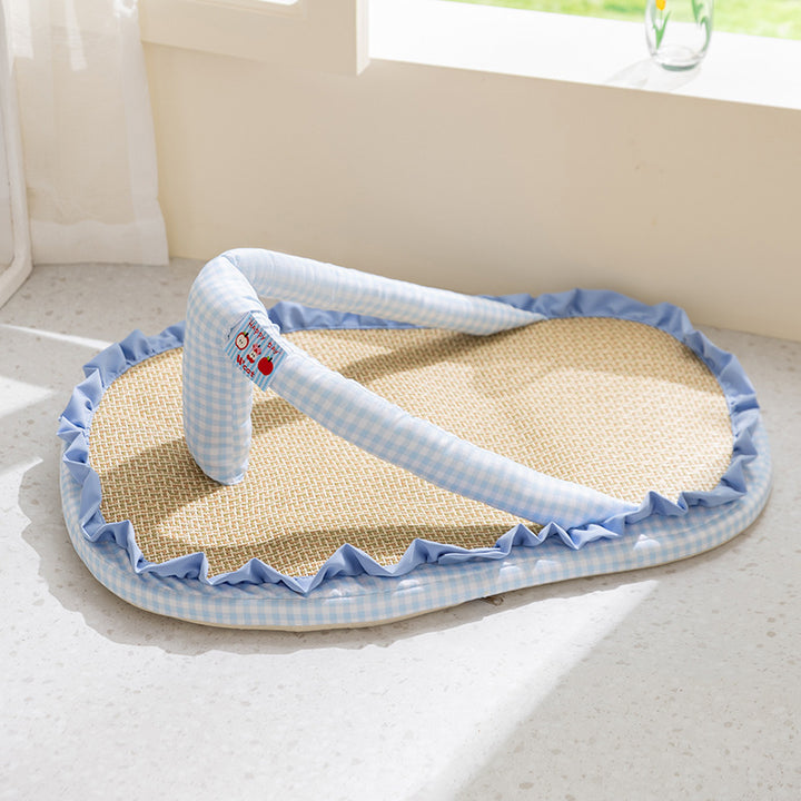 Atmungsaktive Haustiermatte aus Rattan, Sommer