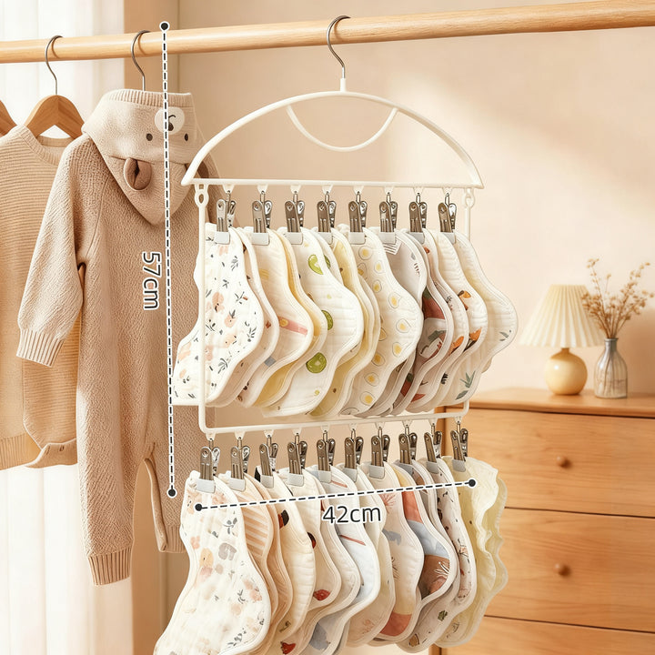 Wäscheständer mit Mehrfach-Klammern für Babykleidung