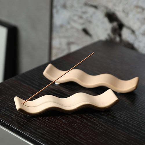 Keramik-Räucherstäbchenhalter, Wellen-Design