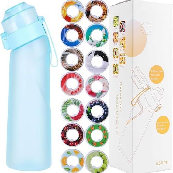 Sporttrinkflasche 650ml mit Geschmacksringen aus Tritan