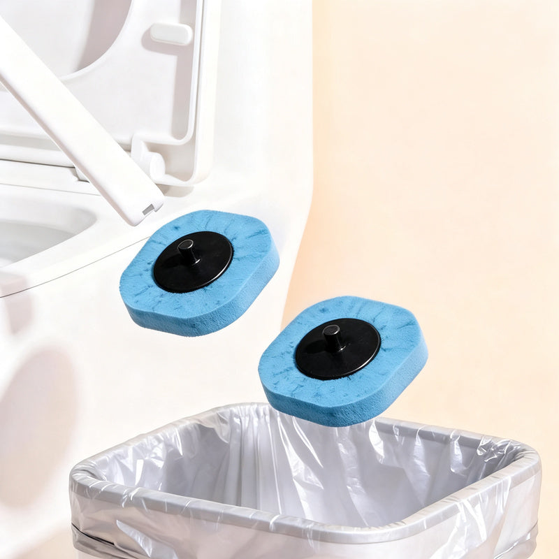 Toilettenbürste mit austauschbaren Schwammköpfen