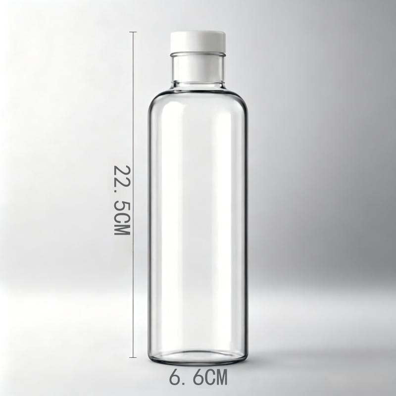 Hochborosilikat-Glasflasche zum Abfüllen, transparent