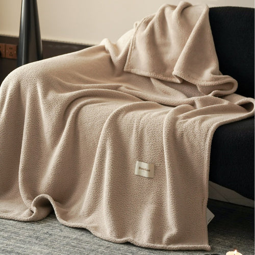 Doppelseitige Fleecedecke, einfarbig, 120–200 cm