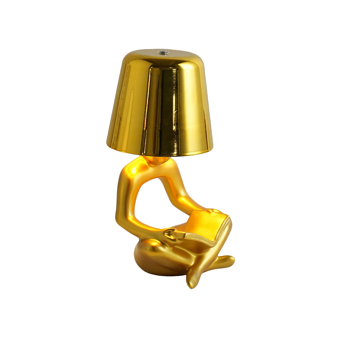 Abstrakte Leserfigur Tischlampe, mehrfarbig wählbar