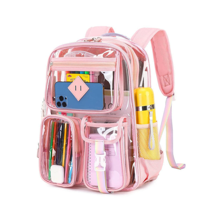 Transparenter PVC-Rucksack, 43×17×35 cm