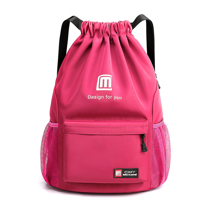 Nylon-Rucksack, 20–35 L, atmungsaktiv, mit Kordelzug