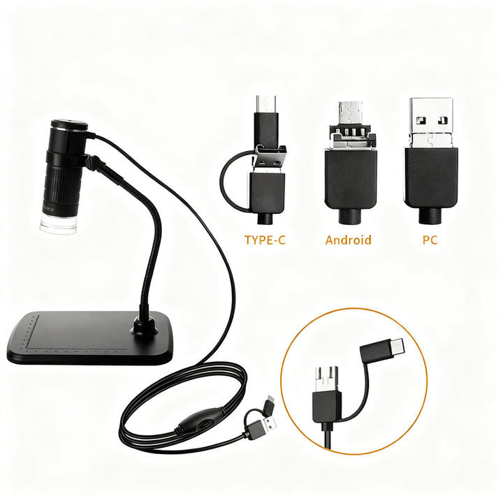 Digitalmikroskop, 1600-fache Vergrößerung, USB-Betrieb
