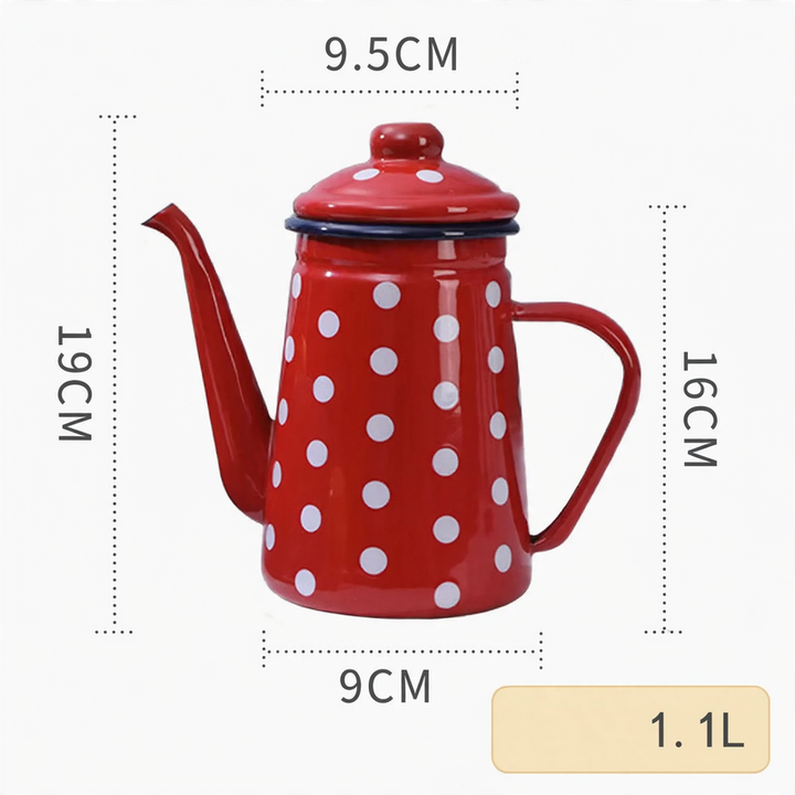 Emaillierte Handbrühkanne 1,1 L