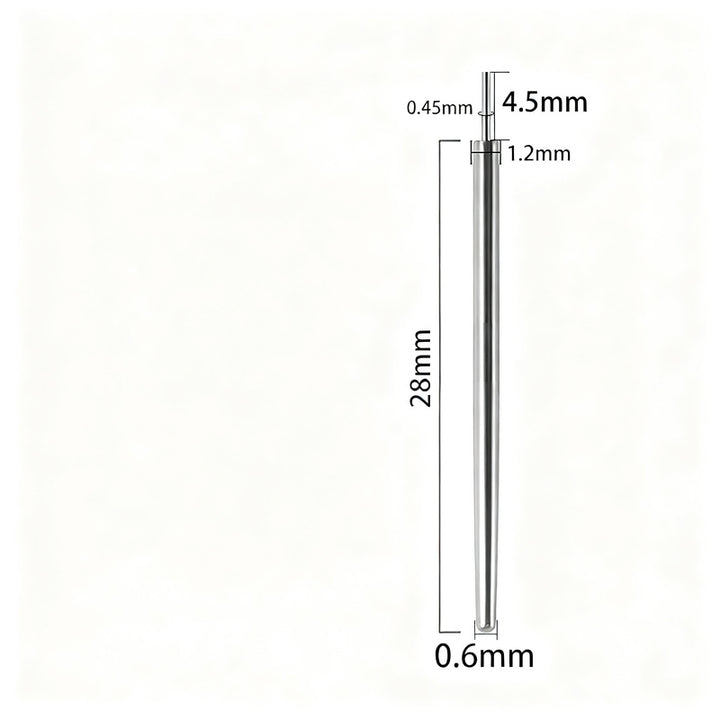 Titan-Piercingstab, flache Basis, Innengewinde