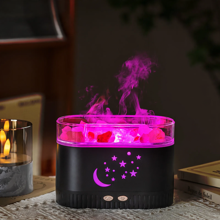 Kristallsalz-Diffuser mit LED-Licht und Befeuchtung