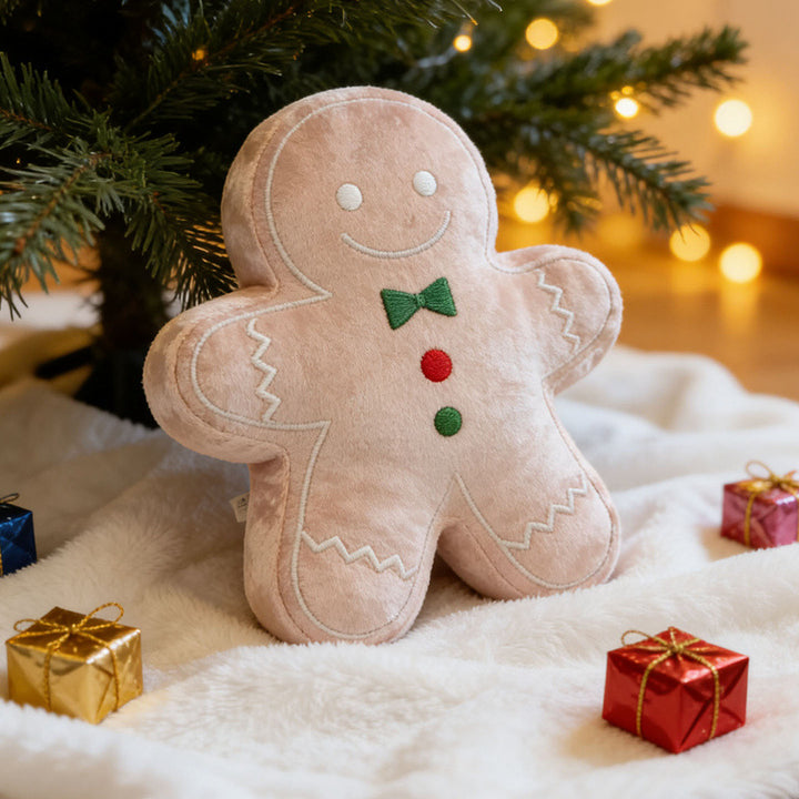 Weihnachts-Plüschtiere und Dekokissen, verschiedene Motive