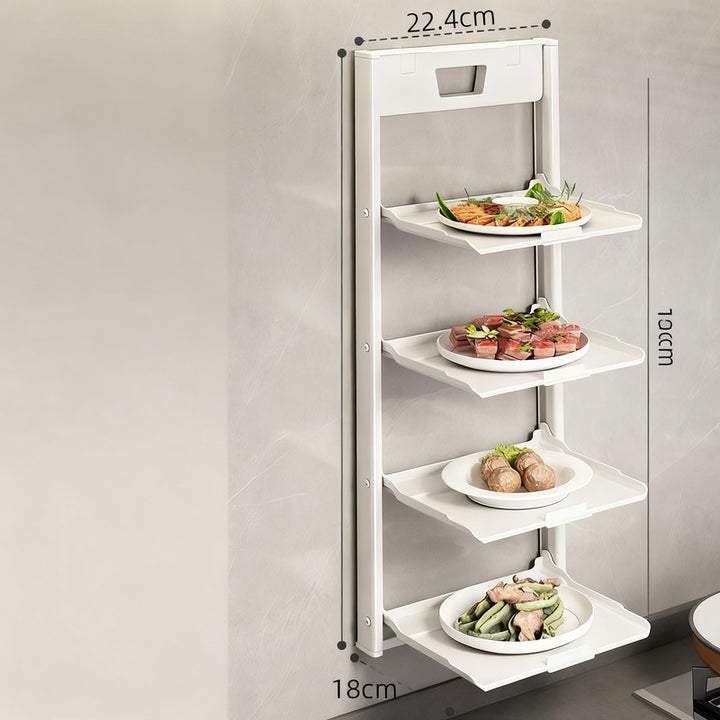 Klappbares Wandregal für Speisevorbereitung, Aluminium