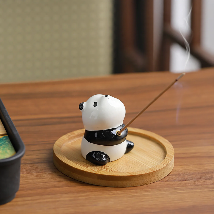 Panda-Räucherstäbchenhalter aus Kunstharz