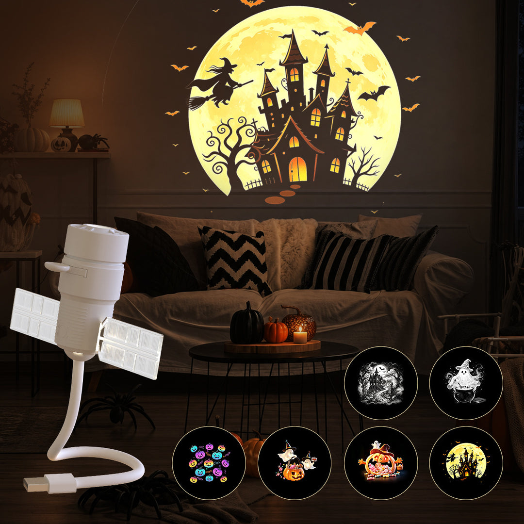 Halloween-Sternenhimmel-Projektionsleuchte mit USB