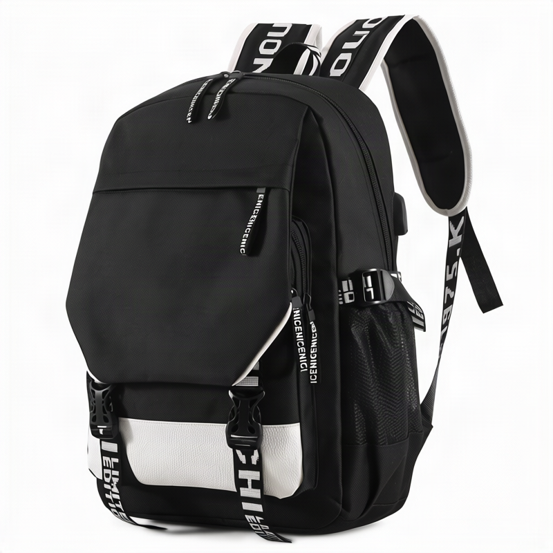 Nylon-Rucksack mit USB-Ladefunktion, 20–35 L