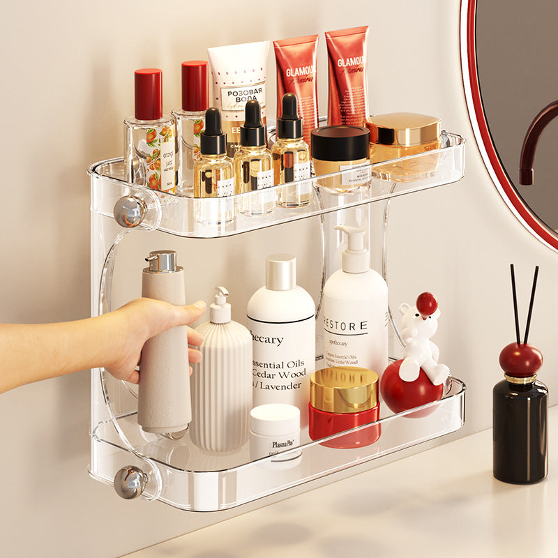 Badezimmer-Regal, Saugnapf, ohne Bohren