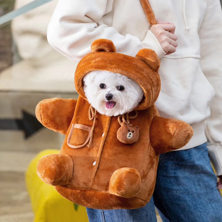 Tragbare Haustier-Transporttasche aus Fleece mit Tiermotiv