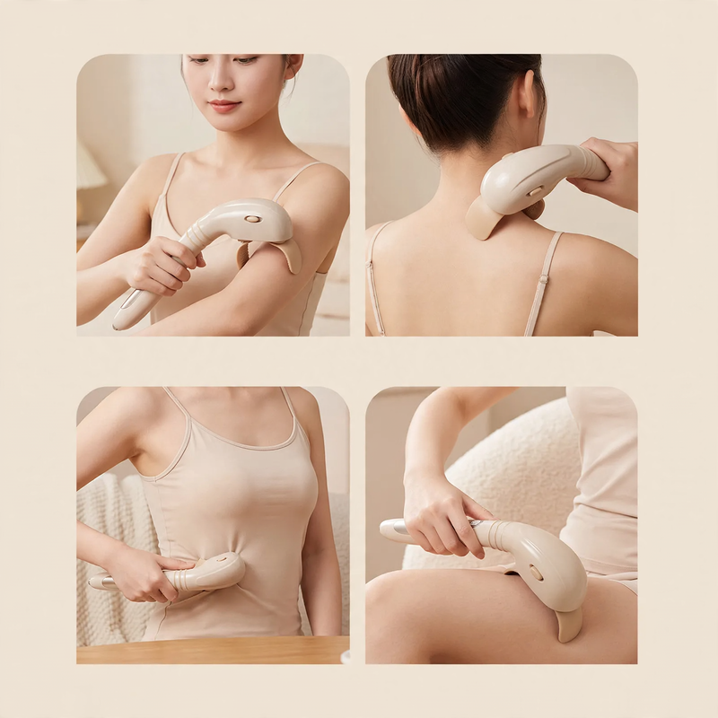 Handgehaltenes Nackenmassagegerät mit langer Griff, Modell SL-118