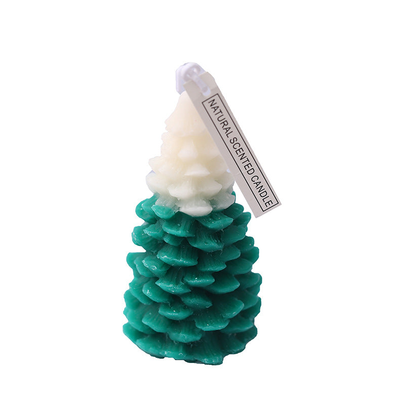 Handgeferti Weihnachtsbaum-Duftkerze aus Sojawachs