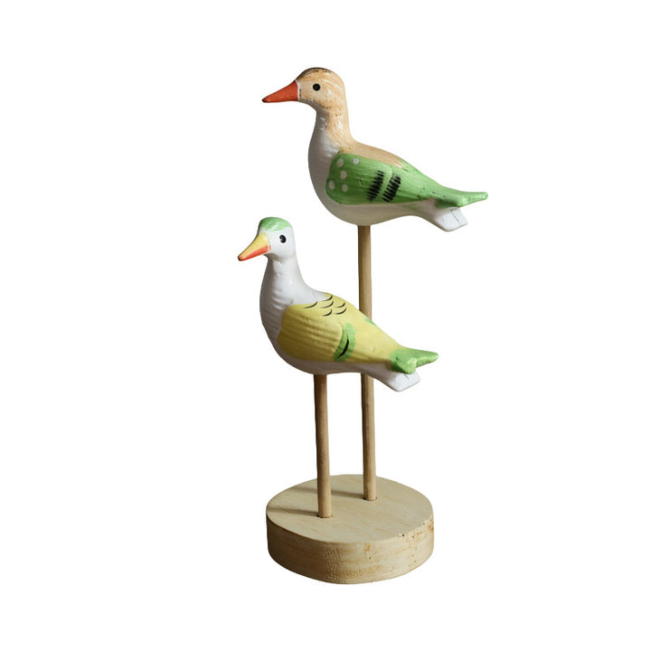 Holz-Vogel Dekofigur, Tischdeko im Neuchinesischen Stil
