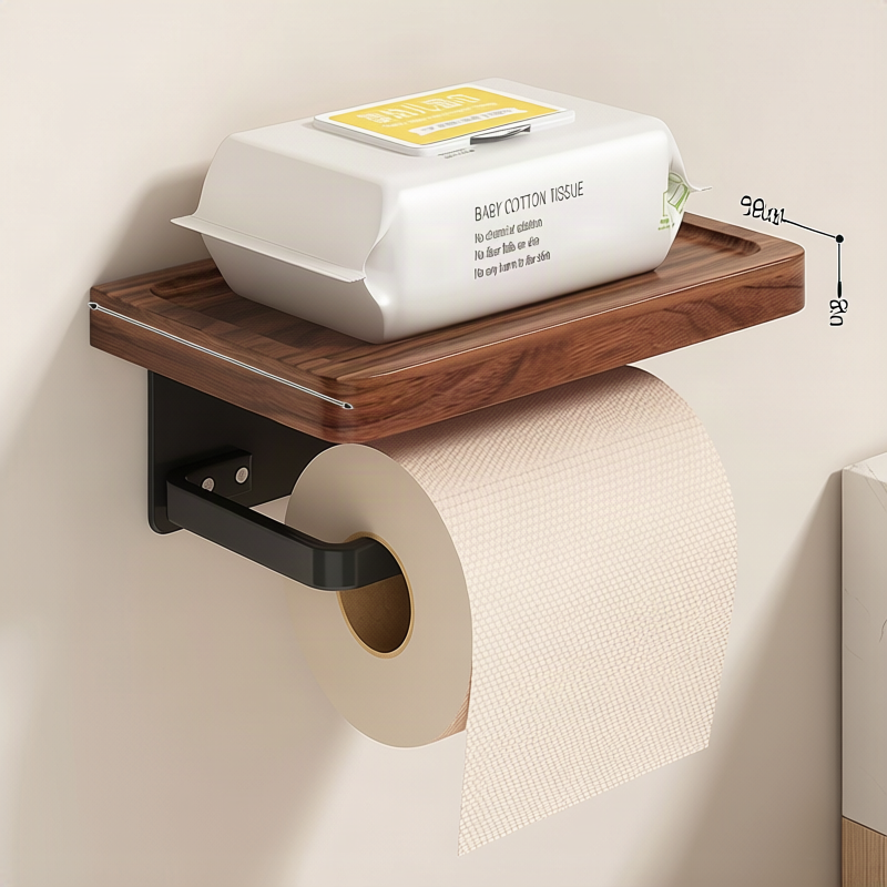Wandmontierter Toilettenpapierhalter, Weltraum-Aluminium