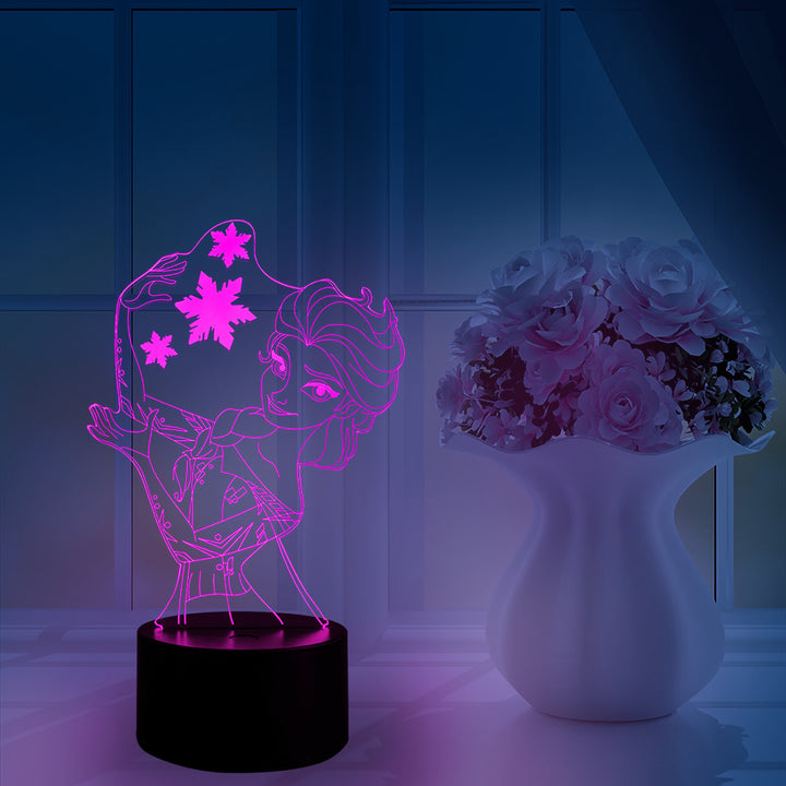 3D-Nachtlicht mit Acrylschirm, 7-Farben-LED