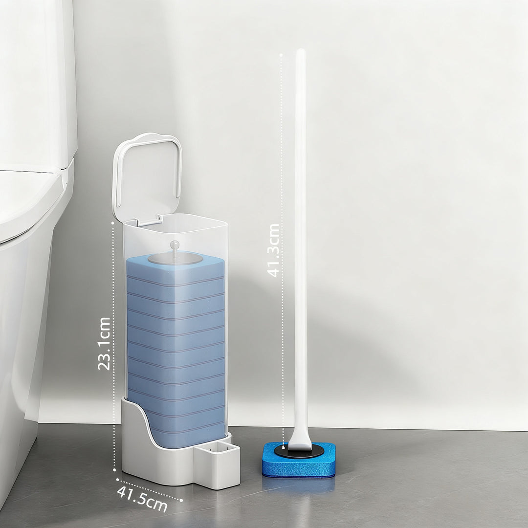 Toilettenbürste mit austauschbaren Schwammköpfen