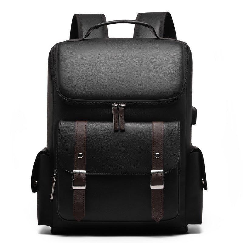 Rucksack aus PU-Leder, 20–35 L, Vintage-Stil