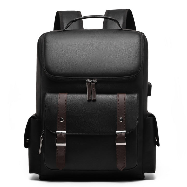 Rucksack aus PU-Leder, 20–35 L, Vintage-Stil
