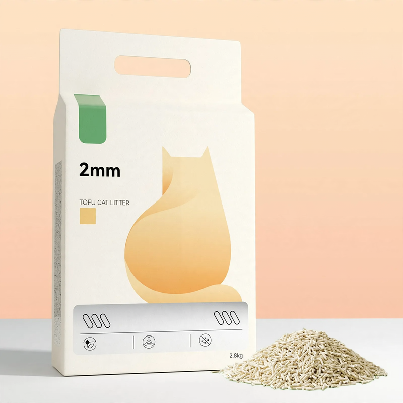 Tofu-Katzenstreu mit Bentonit-Mischung