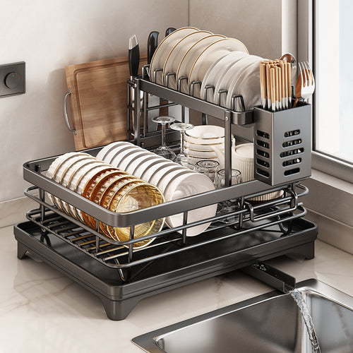 Abtropfgestell für Geschirr aus Edelstahl