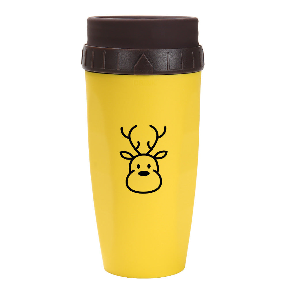 Tragbarer Trinkbecher mit Strohhalm, 300 ml