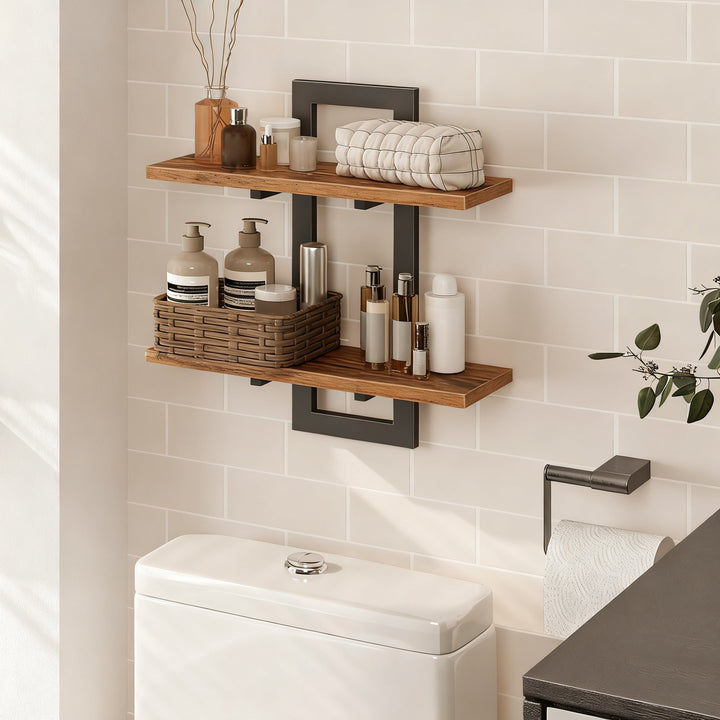 Wandregal aus Stahl, schwebendes Design