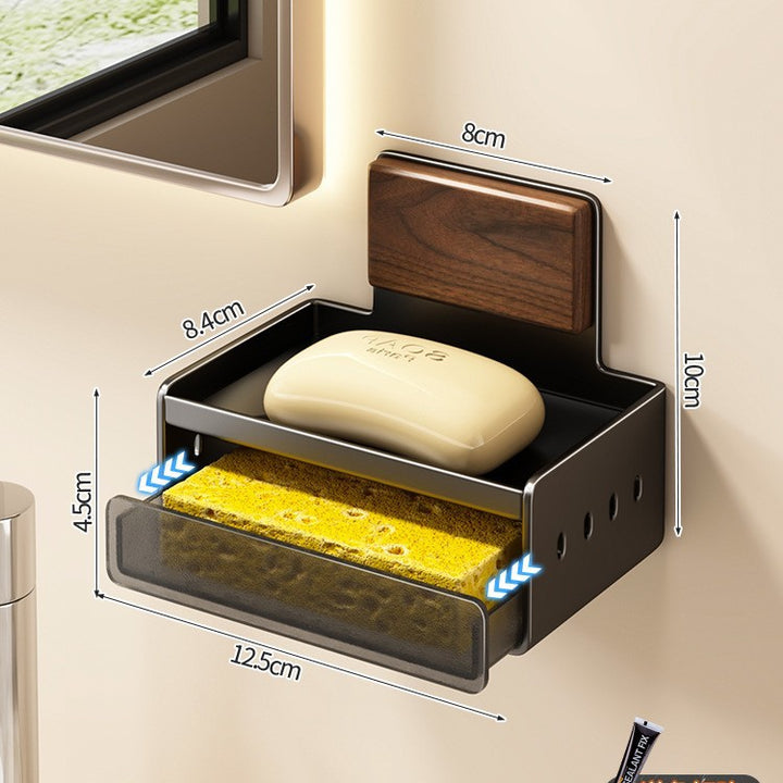 Wandmontierte Seifenschale aus Aluminium, bohrfrei